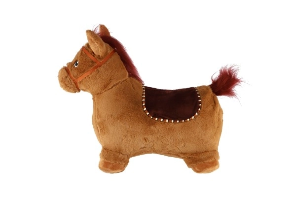 Bouncing Horse Plush Brown with Sound