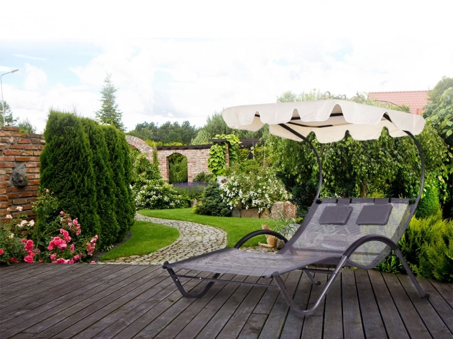 Garden Lounger with Canopy, Swing, Hammock
