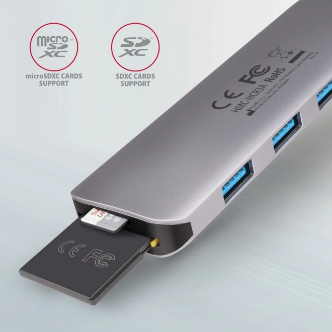 Compact Multiport Hub with HDMI and Card Reader