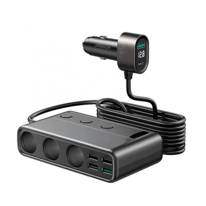 Chargeur de voiture JOYROOM JR-CL06 Multi-Port (noir)