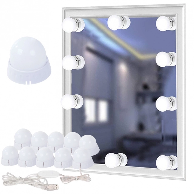 Led lámpák tükörhöz vagy sminkasztalhoz - 10 darabos készlet