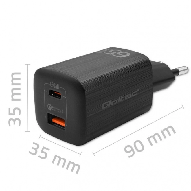 Ultra-Powerful GaN 65W Black Charger