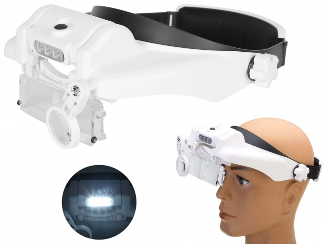 Goggles with 3 LED headlamp lens 13x