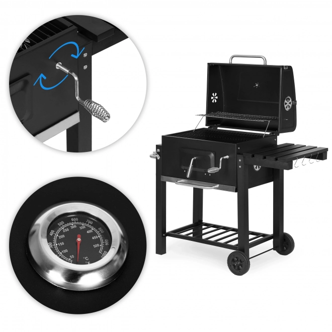 Large Charcoal Garden Grill with Wheels