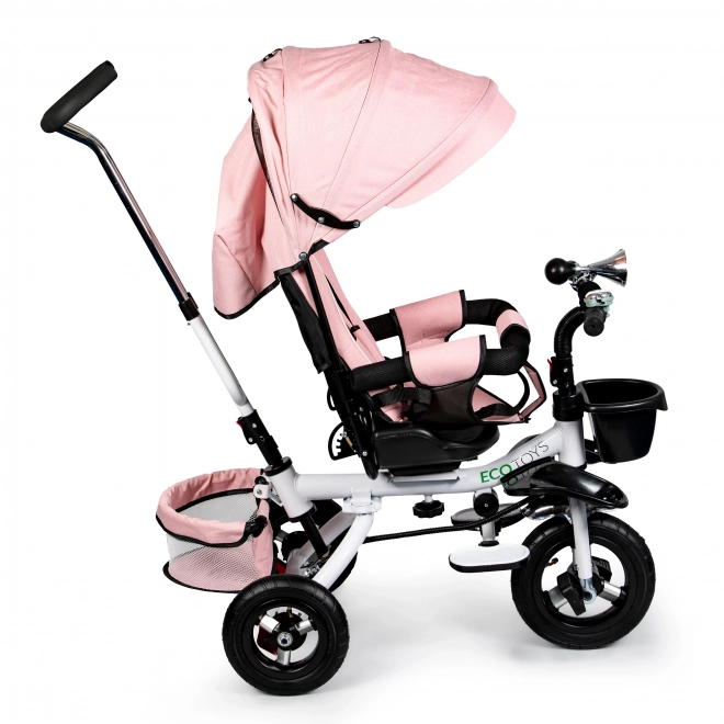 Rotating Tricycle 360° Pink Delux with Canopy