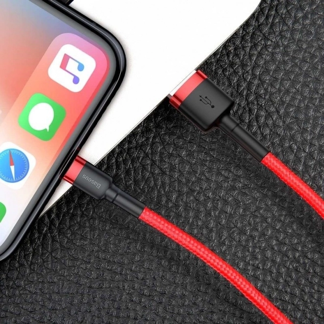 Baseus Cafule USB Lightning Kabel 3m Rot