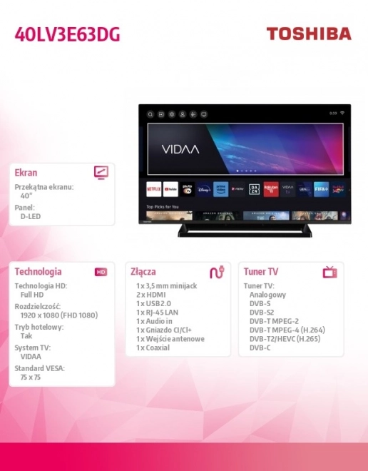 Televisore LED 40 pollici