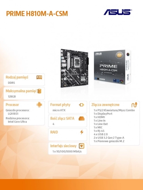 Základní deska ASUS PRIME H810M-A-CSM