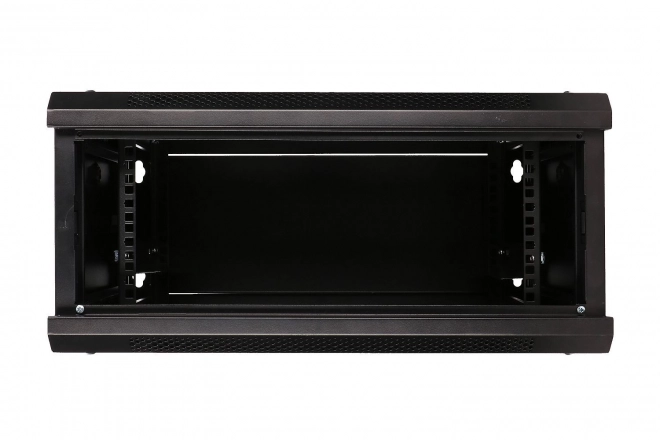 wall mount rack cabinet 4u 600x450 black glass door