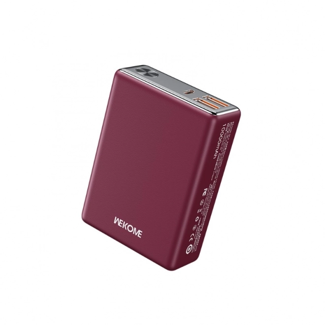 Portable Power Bank 10000mAh USB-C PD & Dual USB-A Fast Charging Red