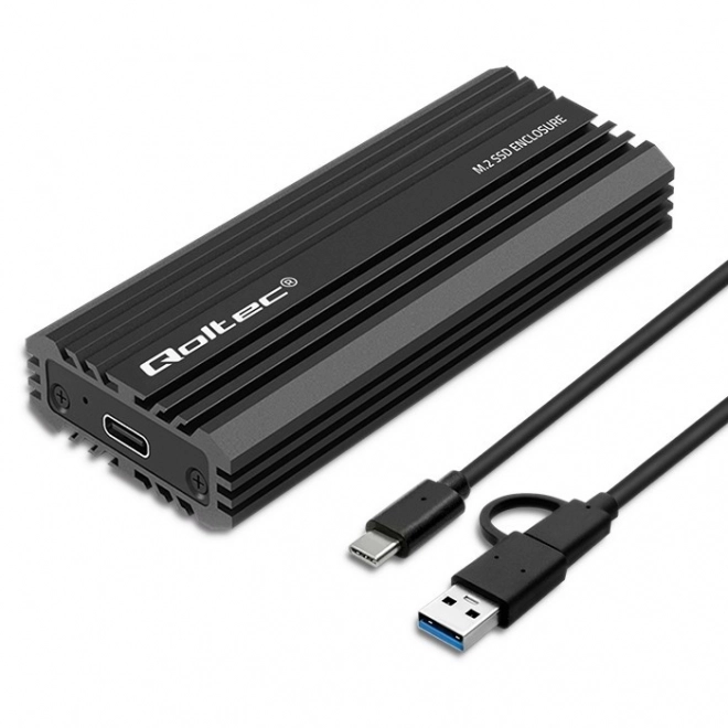 Portable ssd enclosure for m.2 drives by Qoltec