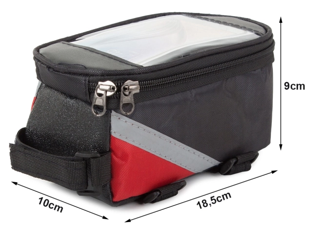 Borsa impermeabile per bicicletta con supporto per telefono