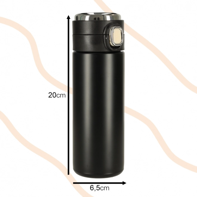 Tazza termica con beccuccio e display LED 420 ml nero