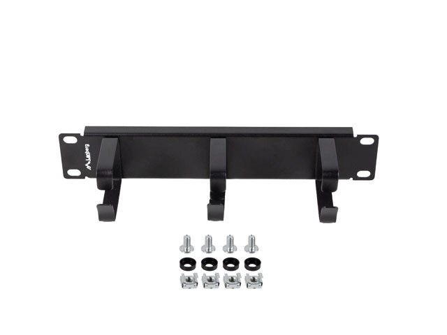 Cable Organizer 10 Inch with Metal Holders Type B Black