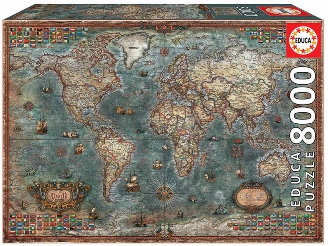 Educa Puzzle Mappa Politica del mondo 8000 pezzi
