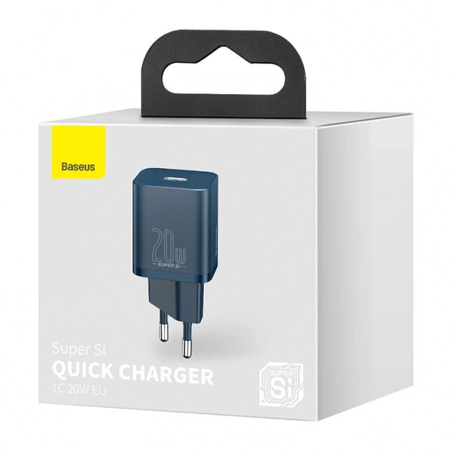 Caricatore rapido Baseus Super Si 20W Blu