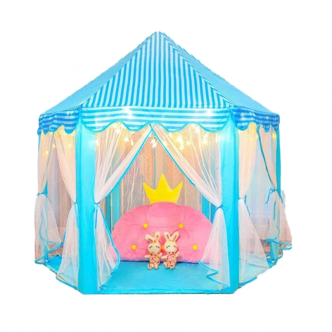 Hexagonal Children's Tent for Home and Garden - Blue