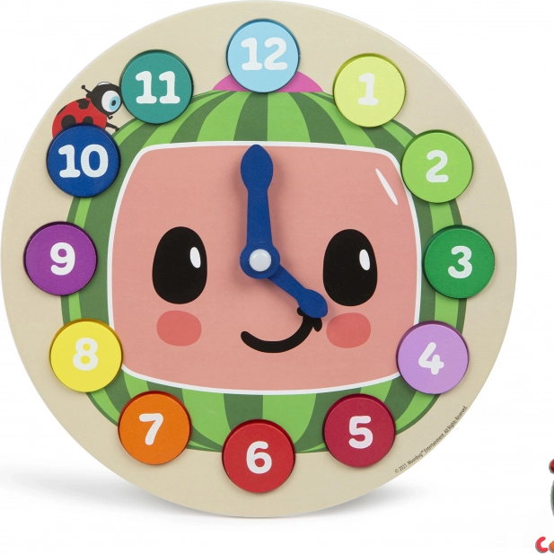 Wooden Learning Clock Cocomelon