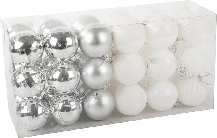 Kompletny zestaw 36 szt. w bieli i srebrze