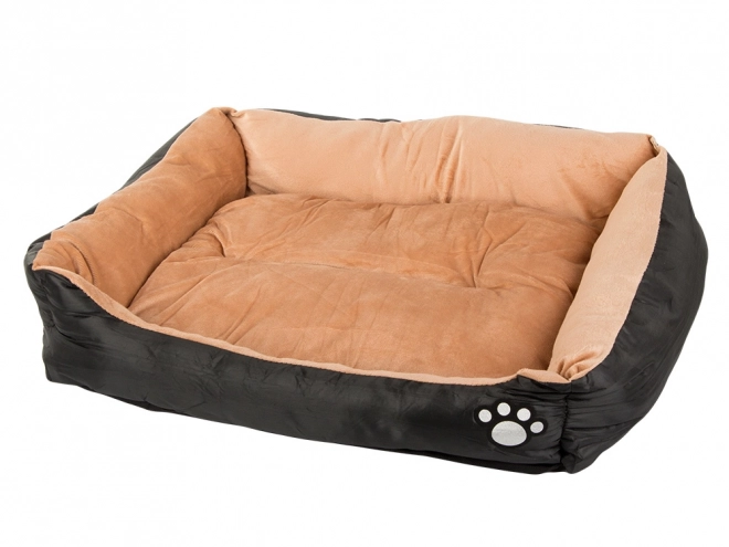Black dog bed with comfortable padding