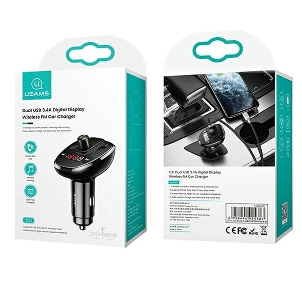 Handsfree sada C21 s FM transmiterom a Bluetooth MP3