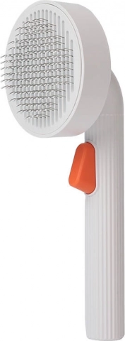 Self-cleaning button for quick cleaning
