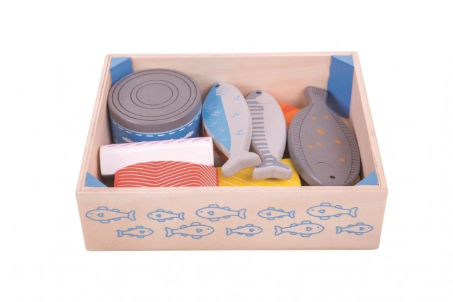 Wooden Seafood in a Box Bigjigs Toys