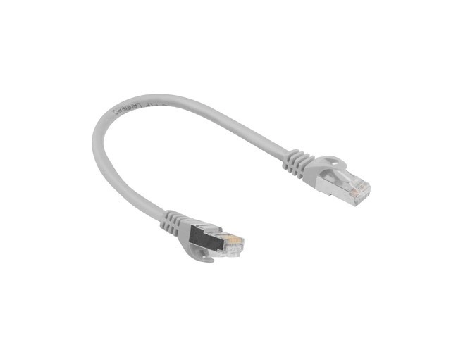 Gray Cat 6 Shielded Ethernet Patch Cable 0.25M