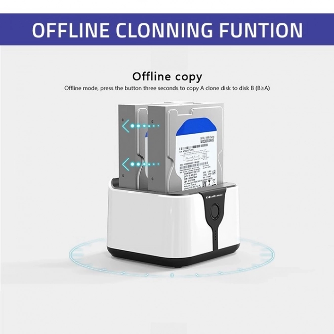 SATA III USB 3.0 Docking Station for HDD/SSD with Offline Cloning