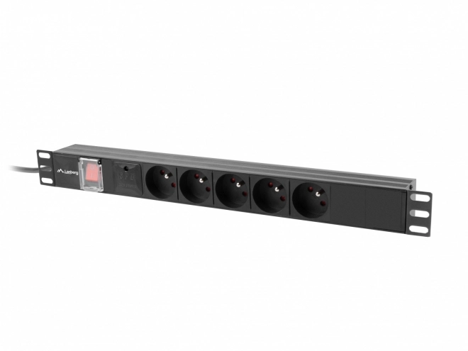 Rack Power Strip PDU 19 Inch 1U 5x230V 16A 2m Black