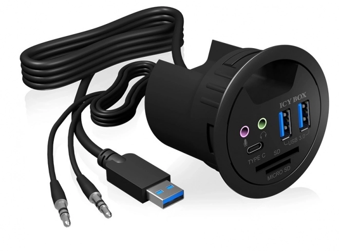 Desk Mounted USB and Type-C Hub