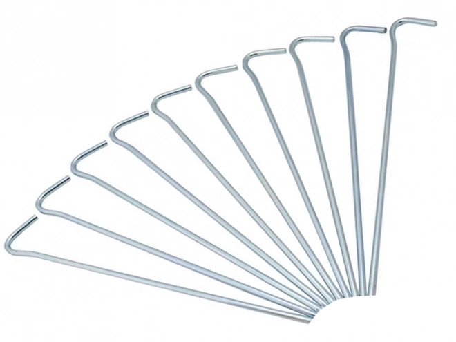 Picchetti da tenda in acciaio 31cm con ganci e anelli