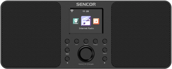 Internet Radio Sencor with 2x10W power, WiFi, FM, DAB+, USB and LCD display