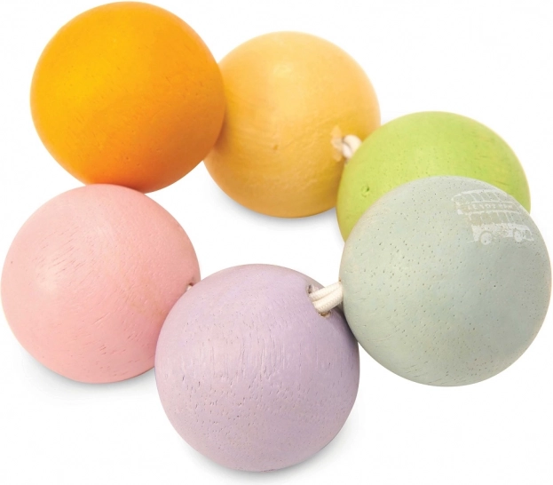 Six smooth beads for gentle gum massage