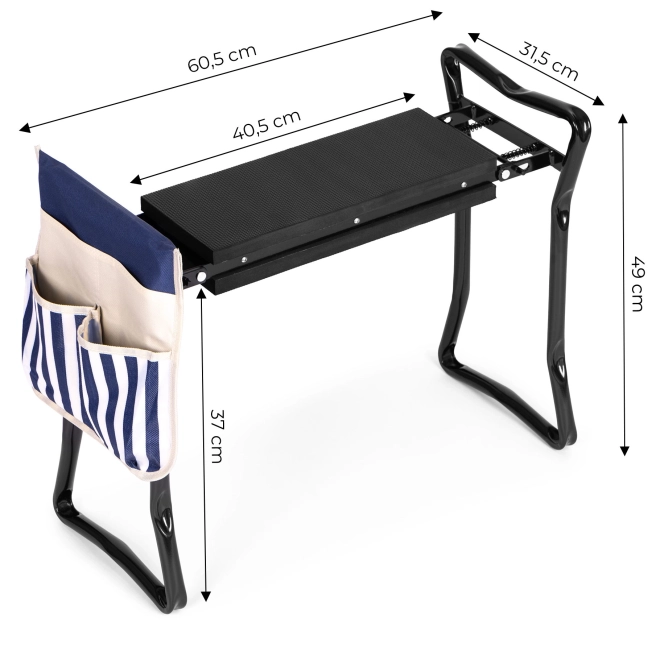 Folding Garden Stool 2-in-1