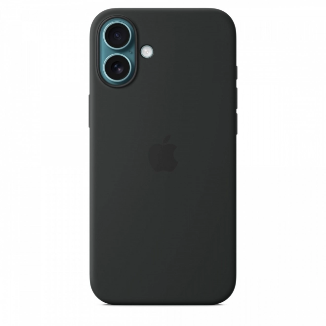 Custodia in silicone MagSafe per iPhone 16 Plus nera