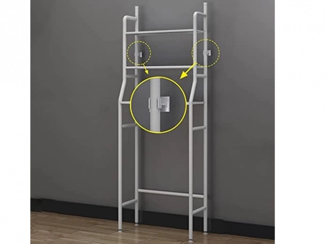 Over-the-Washer Bathroom Shelf with Laundry Stand