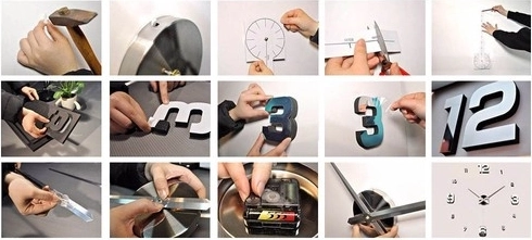 Sodobna stenska ura DIY Ruhhy