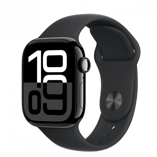 Apple Watch Series 10 with Onyx Aluminium Case and Black Sport Band