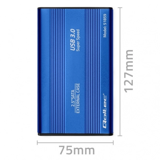 External Case for HDD/SSD 2.5" SATA3 USB 3.0 Blue
