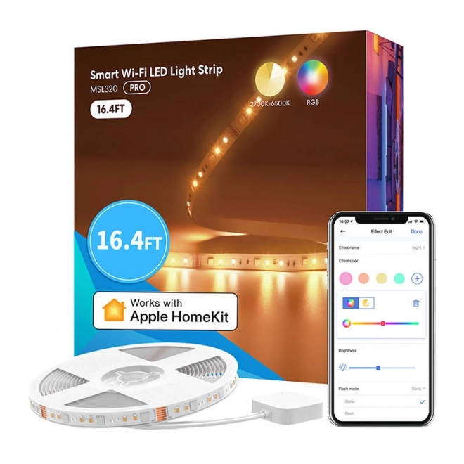 Smart LED Strip with Wi-Fi and RGBWW by Meross - HomeKit Compatible