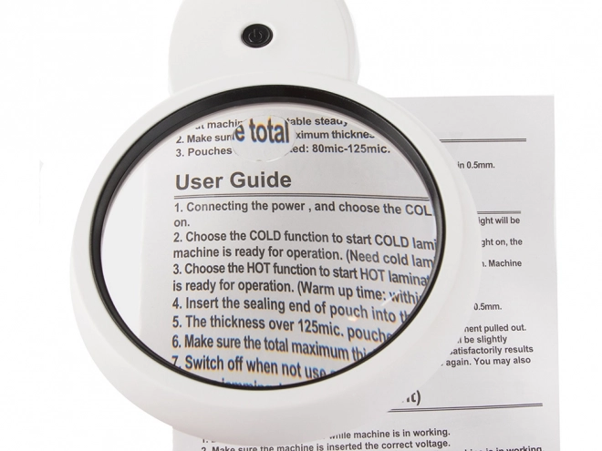 Desktop magnifying glass for jewelers with LED lighting and USB power