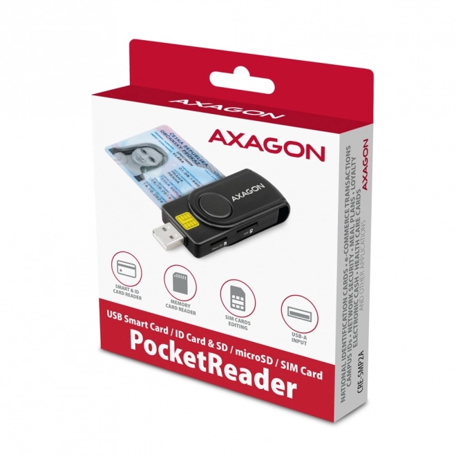 Axagon card reader with SD/microSD/SIM slots