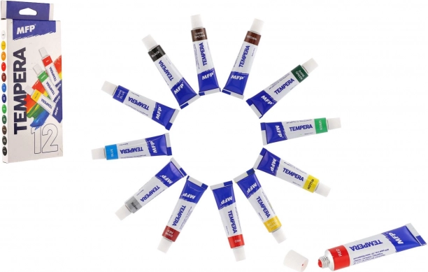 Ensemble de peintures à tempera 12 x 12 ml