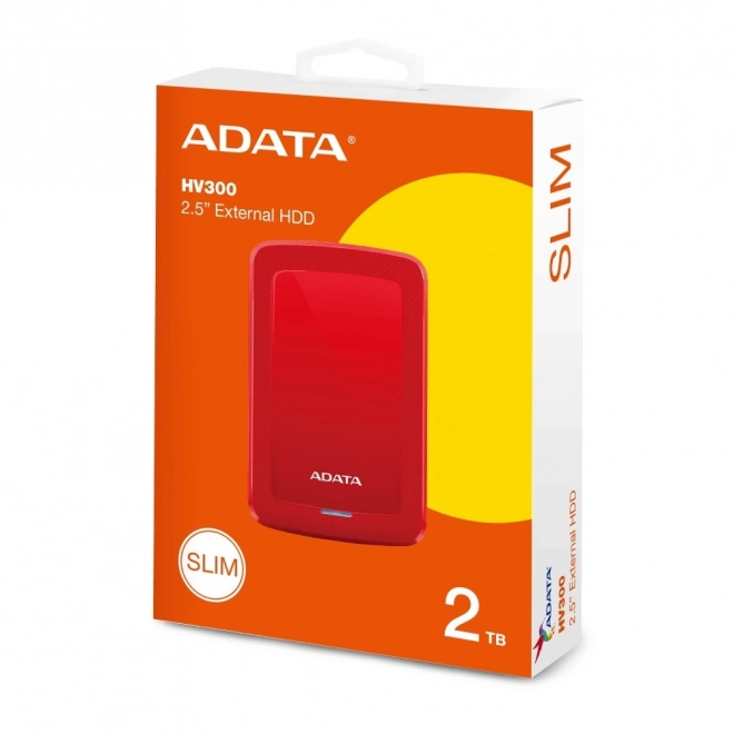 DashDrive HV300 2TB External Hard Drive USB 3.1 Red
