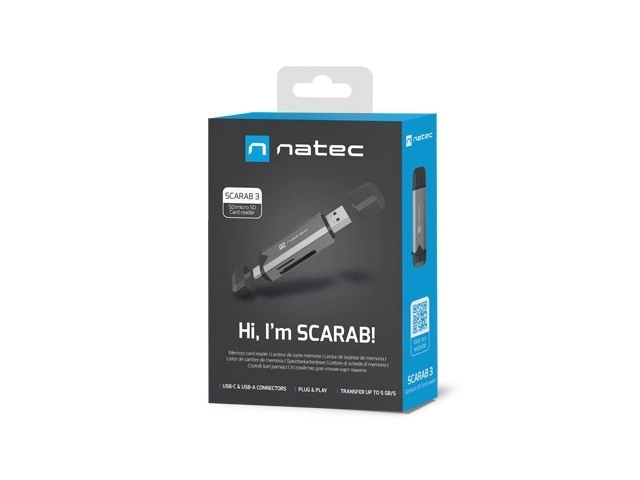 Lettore di schede Natec Scarab USB A/C