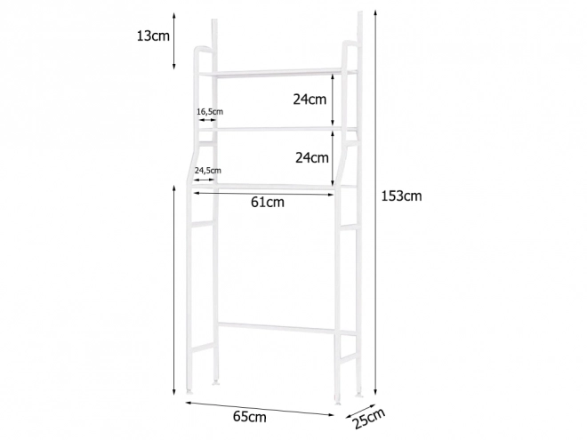 Over-the-Washer Bathroom Shelf with Laundry Stand