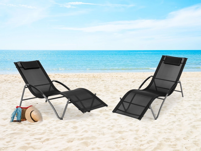 Garden Lounger with Headrest