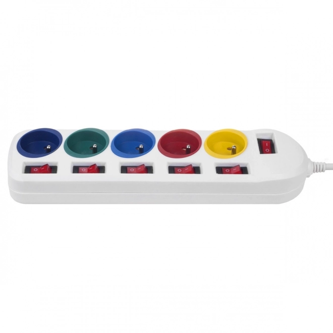 Power Strip with 5 Outlets and Switches
