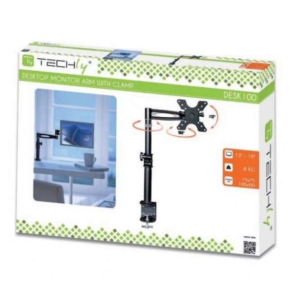Adjustable Desk Mount for Monitors Black